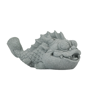 青砂石茶宠茶桌摆件精品可养创意鱼龙家居茶玩桌面鱼缸装饰盆景