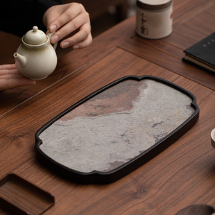 高级感中式复古茶盘家用干泡台小型壶承茶台日式轻奢茶奉托盘
