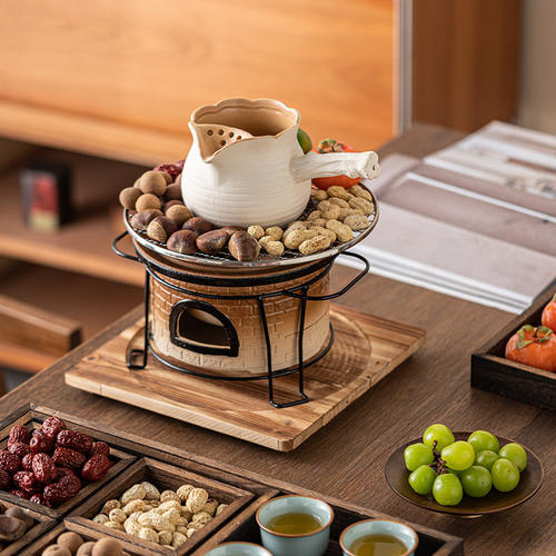 2026围炉煮茶烤火炉套装碳炉煮茶壶家用炭炉灶冬季取暖器烤奶茶壶