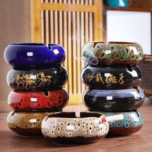 陶瓷烟灰缸创意个性时尚防风