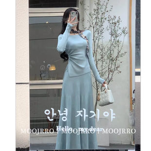 一套89简约知性温柔套装女秋2025新款气质上衣半身裙老钱两件套