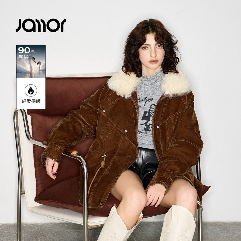 【商场同款】Jamor加墨时尚帅气派克服羽绒服2025冬季新款