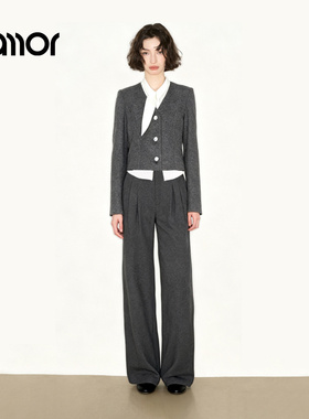 Jamor加墨简约高级感通勤套装两件套2025秋冬新款