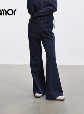 【商场同款】Jamor时尚微喇休闲裤复古显瘦2025春季新款JAK553979