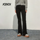 女高腰显瘦喇叭裤 Jamor黑色微喇牛仔裤 女2025新款 梨形身材春秋冬