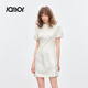 新款 Jamor新中式 白色旗袍连衣裙2025夏季 气质复古中短裙子