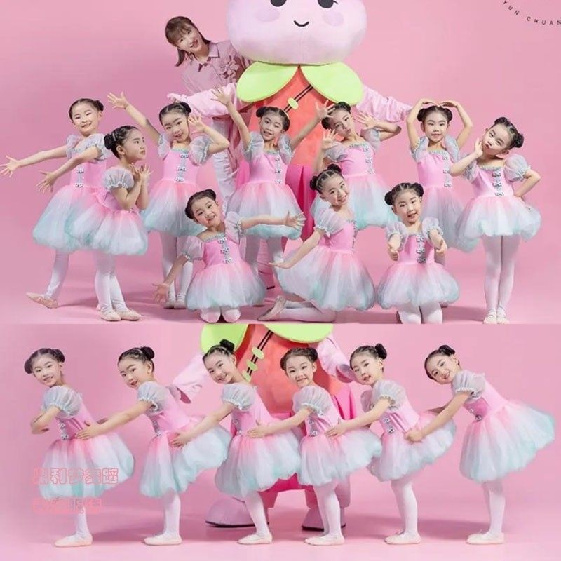 六一儿童演出服新款幼儿园舞蹈服女童蓬蓬纱裙跳舞公主裙表演服装