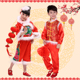 旦演出服装 新款 儿童拜年元 春节喜庆民族舞秧歌舞表演服幼儿舞蹈服