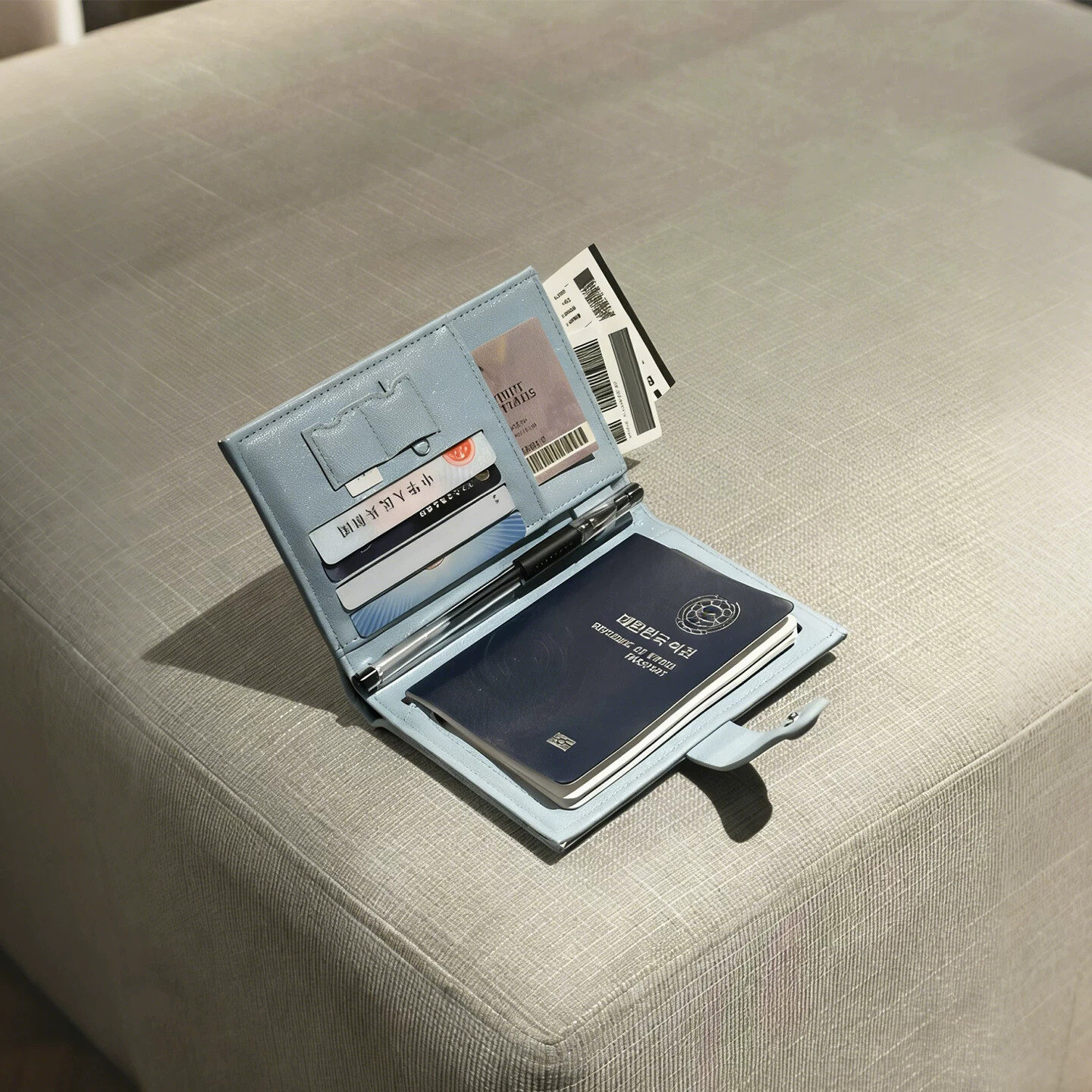 旅行护照夹收纳包高颜值多功能便携出行机票夹钱包一体证件卡包女