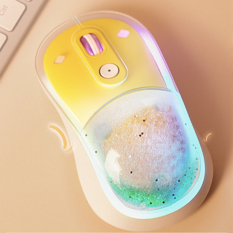 BENWIS静音幻彩便携无线蓝牙双模鼠标充电人体工学游戏鼠标渐变