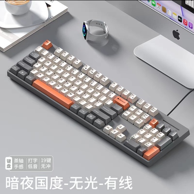 有线键盘家用游戏彩色男女生办公笔记本台式机外接通用电竞多彩