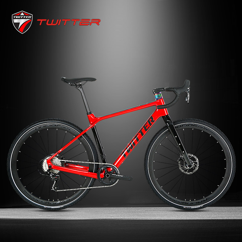 twitter骓特碳纤维公路车砾石越野公路sram油碟刹22变速gravelx