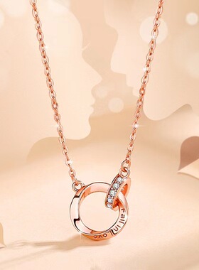 纯银925十字项链女潮流