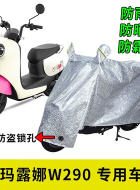 适用爱玛露娜W290车衣电动车防水车罩AM500DQT-55防雨防晒保护套