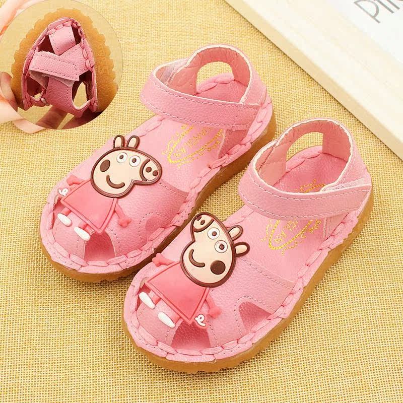 Girls Sandals 2019 summer Korean Edition baby Sandals 6 children Sandals new pattern Baotou Princess Shoes 1 Children Sandalsin the Men's clothing, T-shirt  category - from Buy2taobao.com to provide professional Taobao agent buy service