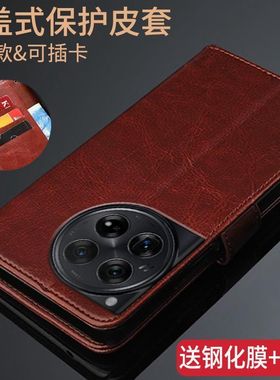 适用一加ACE3手机壳OneplusAce3保护皮套PJD110翻盖式1+ace3防摔全包边软硅胶插卡钱包男女新款商务简约