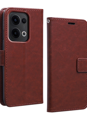 适用OPPOReno13手机壳Reno13Pro保护皮套PKM110翻盖式PKK110防摔全包边软硅胶插卡钱包男女新款商务简约