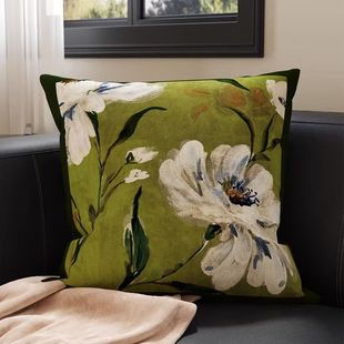 国风油画沙发抱枕套客厅复古高级感可拆洗背靠枕套卧室床头靠垫套