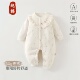 60克薄棉连体衣婴儿衣服春秋外穿三层夹棉保暖衣宝宝夹棉家居服冬