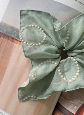 AULDCAT 2025SS 夏季新品 刺绣圆圈四角发圈 印花发圈