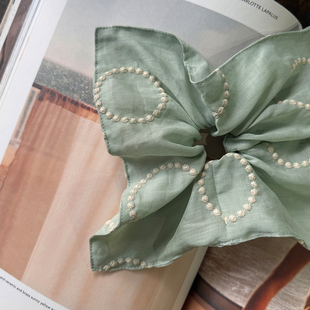 刺绣圆圈四角发圈 AULDCAT 新品 夏季 印花发圈 2025SS