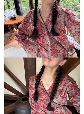 限量! AULDCAT 2025SS 意大利进口面料腰果花印花纯棉长袖衬衫