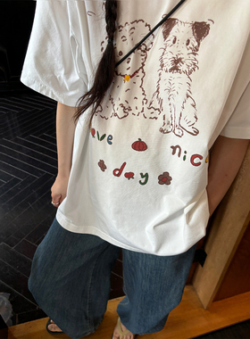 AULDCAT 2024原创手绘印花防晒吸湿排汗速干大T恤