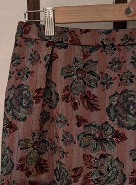 AULDCAT 2025早春 意大利提花面料纺丝质感花苞裙短