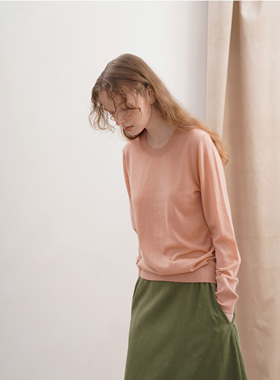 AULDCAT 2022FW 美利奴羊毛四色圆领针织打底 薄款宽松打底衫