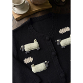 全手工100羊毛小羊牧场手钩开衫 AULDCAT 2025FW 毛衣