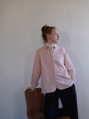 AULDCAT宽松纯棉单排扣衬衫