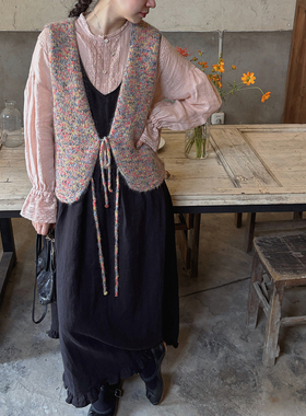 AULDCAT 2025FW 蕾丝拼接喇叭袖苎麻衬衫 双色