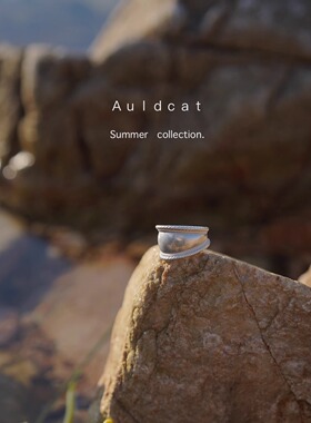 AULDCAT 2024SS 925银扭花花边复古戒指