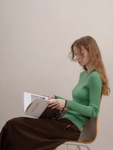 AULDCAT美利奴羊毛竖条拼色打底