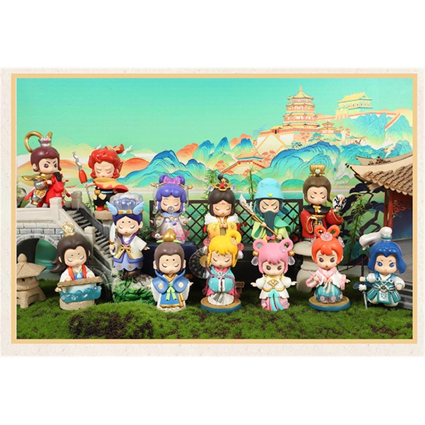 正版印象三国演义盲盒关羽古风可爱国潮手办玩具摆件公仔男生礼物