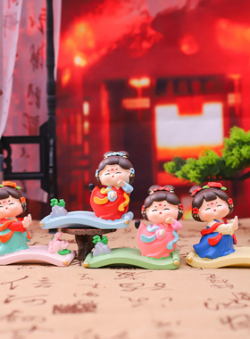 西安文创唐仕女唐小环江山如画支架创意摆件伴手礼物旅游纪念品