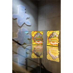 西安文创小红书爆款钟楼华清池金属流沙冰箱贴高颜值旅游打卡礼物