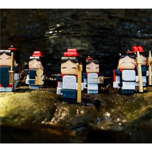 西安文创兵马俑博物联名款榫卯积木盲盒国潮儿童拼装玩具纪念品