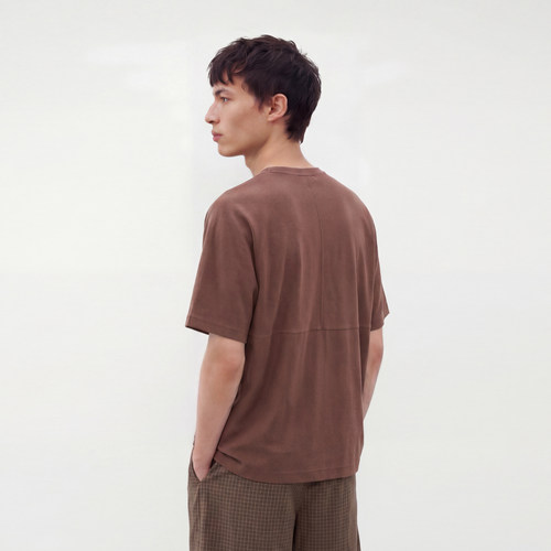 CONTRAFIEND 「肌理感」吸湿排汗夏季毛巾布圆领纯色打底短袖T恤