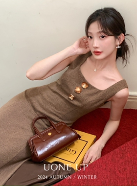 【UONE】miu系复古千金精致显瘦连衣裙  71310#  LSL