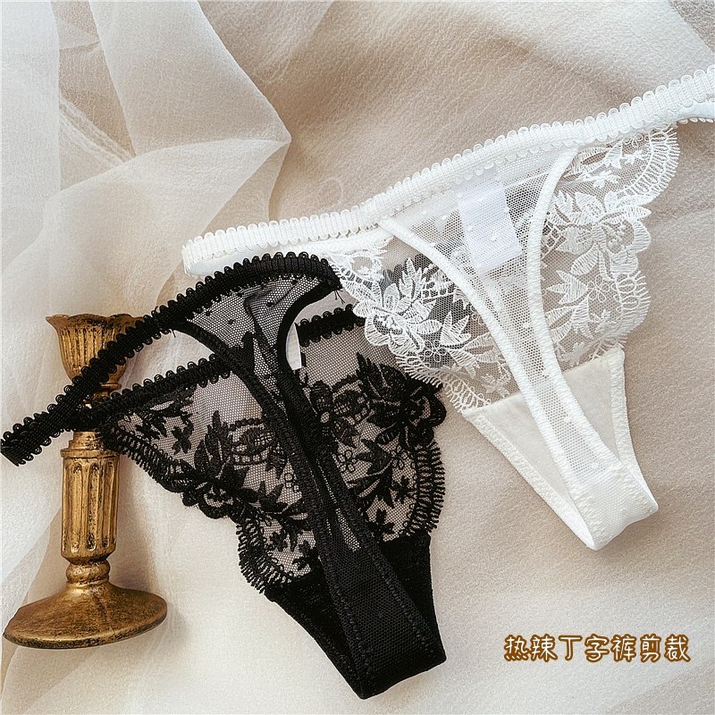 法式女士低腰丁字性感蕾丝内裤细带T裤棉裆超薄透明复古镂空花纹,女士内衣/男士内衣/家居服,女丁字裤,淘宝优惠券,粉丝福利购,淘宝优惠卷