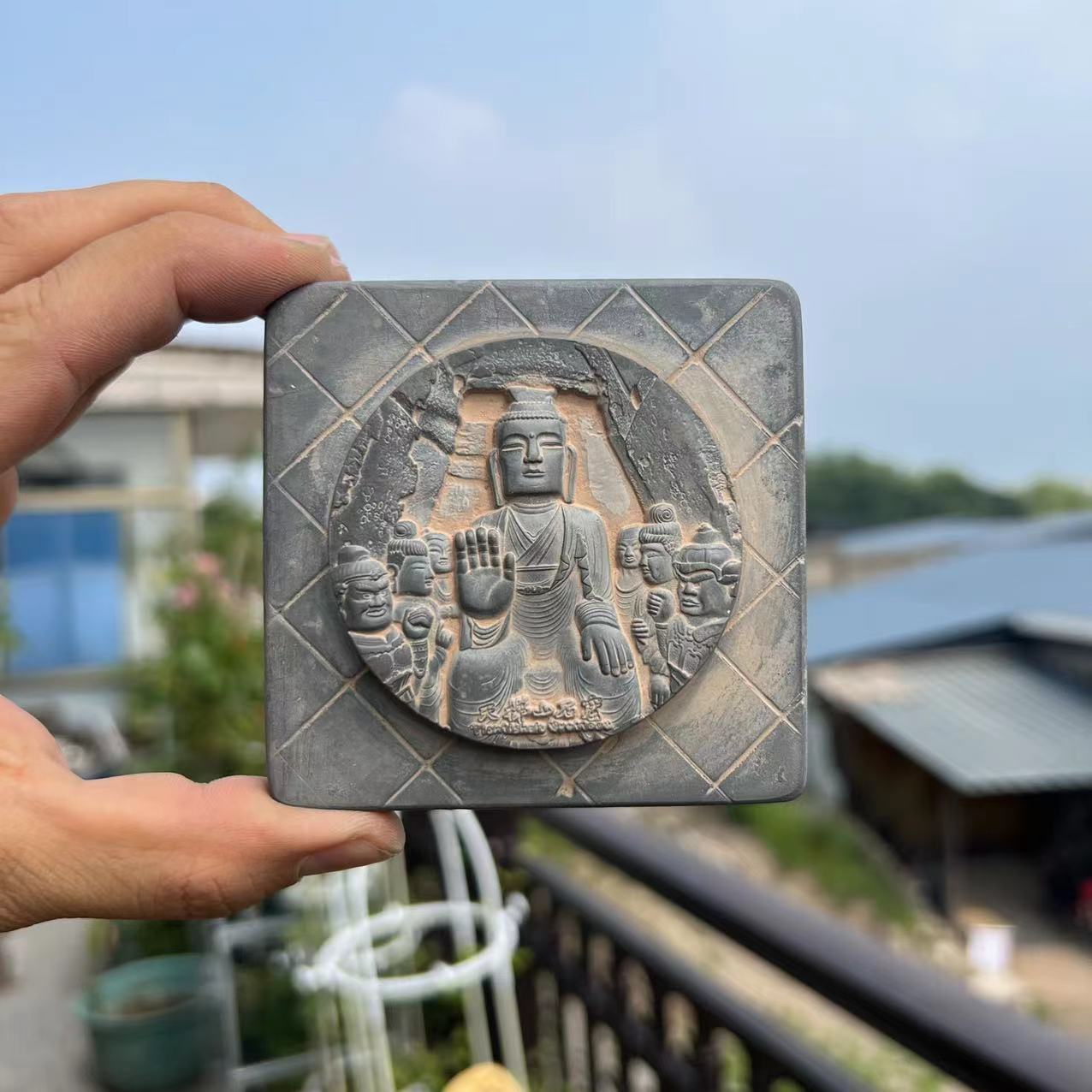 甘肃武威天梯山石窟砖雕文创冰箱贴旅游景点纪念品磁贴送人礼品 - 实物图