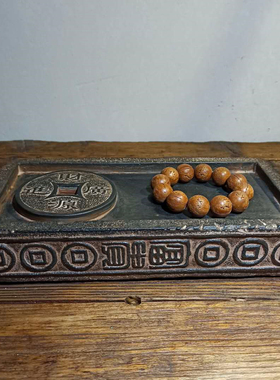 中式风复古老旧盆栽底座