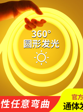 led柔性灯带圆形氛围霓虹防水户外超亮广告招牌工程亮化线形灯条