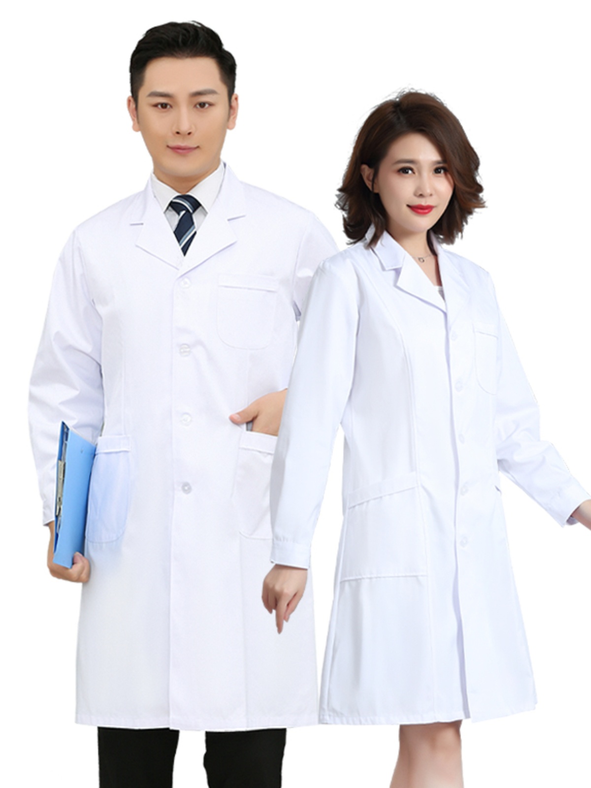 夏季短袖化学实验工作服白大褂