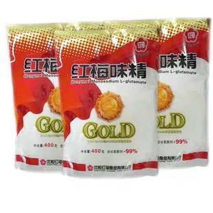 红梅金奖味精400克*5包纯玉米淀粉不含盐增鲜提味家用大颗粒味素