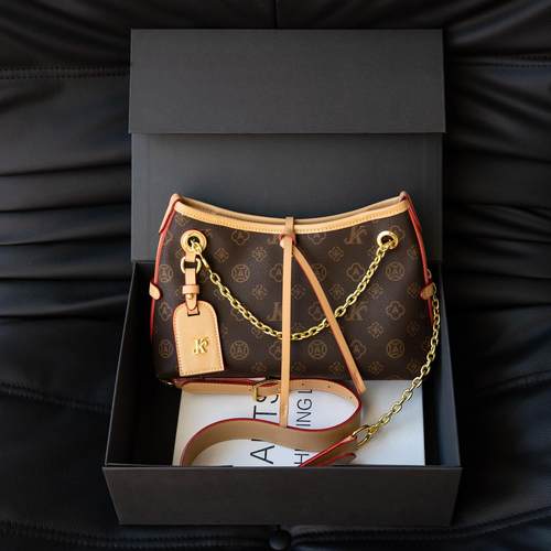 大容量包包女2025新款腋下包链条包轻奢复古时尚老花包单肩斜挎包