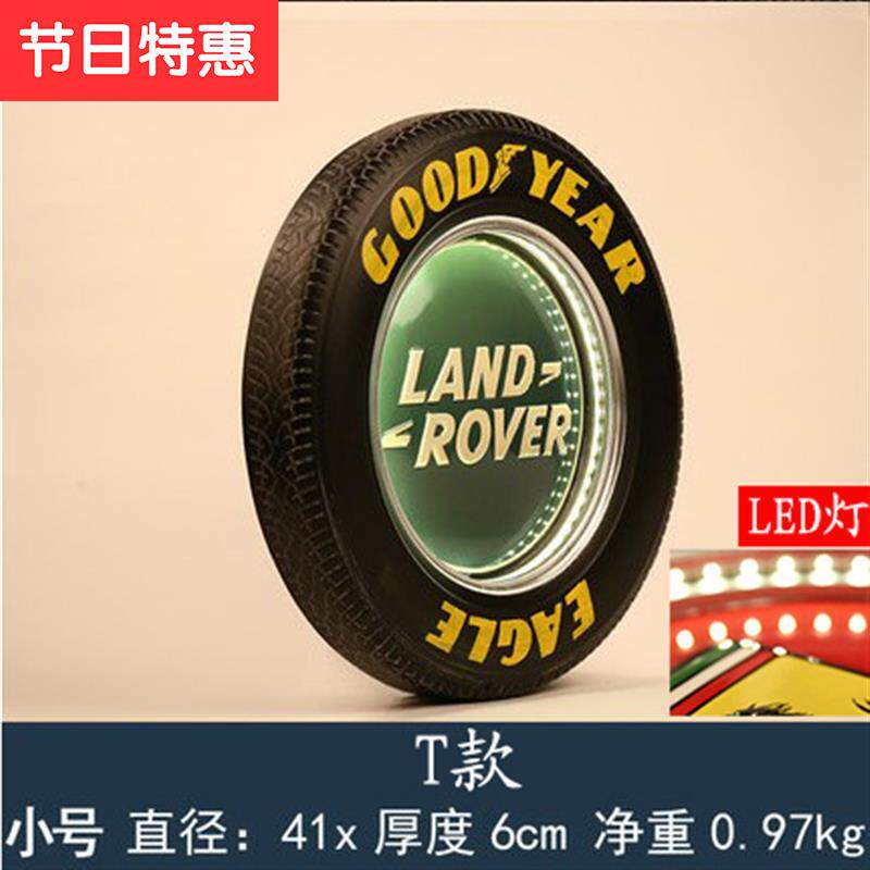 复古怀旧工业风汽车店酒吧餐厅饭店轮胎led4灯铁皮画墙面装饰壁挂在类目 家居饰品, 壁饰中 - 来自Buy2taobao.com提供专业的淘宝代购服务