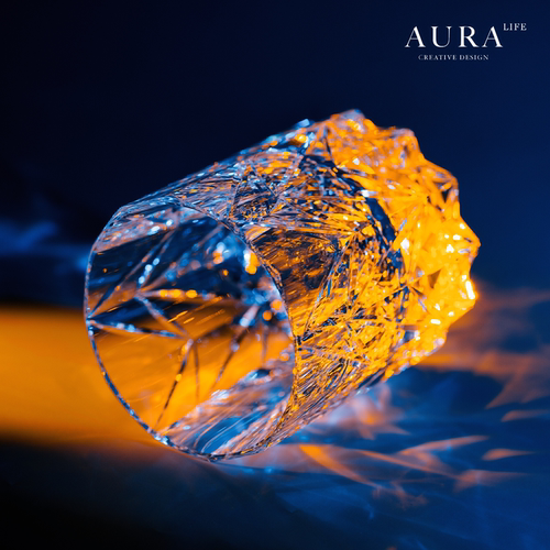 AURA'S高级轻奢水晶杯K9凤舞江户切子威士忌酒杯洋酒杯礼盒送礼物
