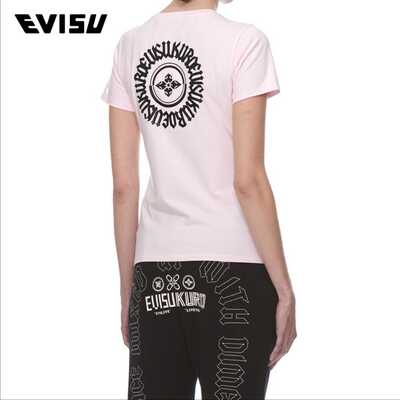 evisu印花短袖t恤